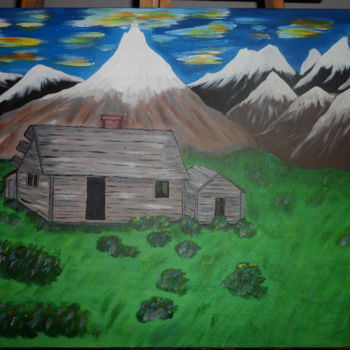 Pintura intitulada "Ar fresco dos alpes" por M.Rocha, Obras de arte originais, Óleo