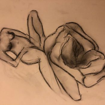 Drawing titled "Croquis" by Gutierrez, Original Artwork, Pencil