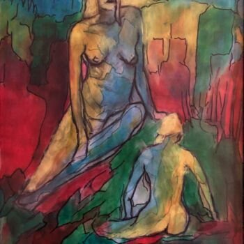 Peinture intitulée "Croquis IV" par Gutierrez, Œuvre d'art originale, Acrylique