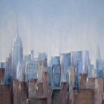 Painting titled "Skyline" by Manuela Limacher, Original Artwork, Acrylic