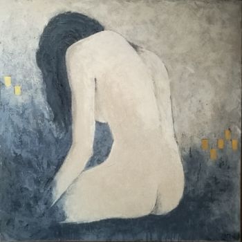 Peinture intitulée "Nu bleu" par Manuela Limacher, Œuvre d'art originale, Acrylique