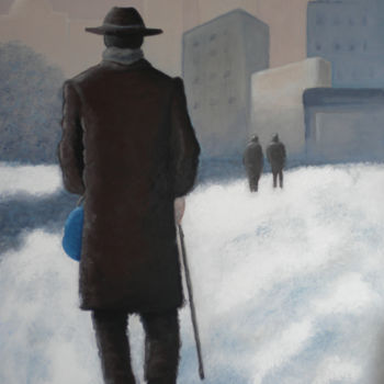 Картина под названием "L'Homme au chapeau" - Manuela Limacher, Подлинное произведение искусства, Акрил