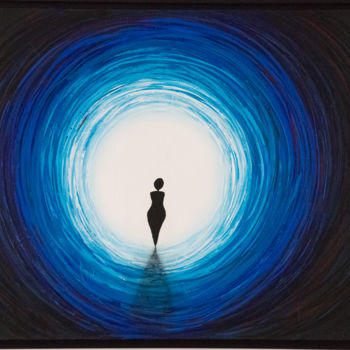 Картина под названием "PASSAGE VERS LA LUM…" - Manuela Millienne, Подлинное произведение искусства, Акрил Установлен на Дере…