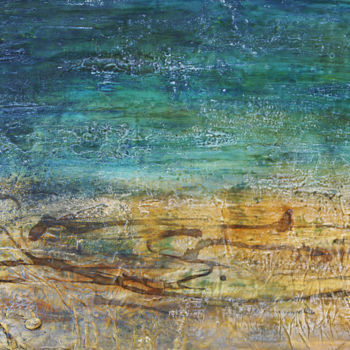 Картина под названием "Meer und Land VI" - Manuela Mordhorst, Подлинное произведение искусства, Акрил Установлен на Деревянн…