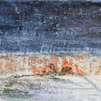 Pittura intitolato "Meer und Land V" da Manuela Mordhorst, Opera d'arte originale, Acrilico Montato su Telaio per barella in…
