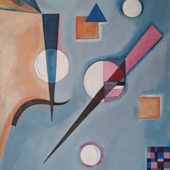 Painting titled "Recordando Kandinsky" by Manuela Sobral, Original Artwork, Acrylic