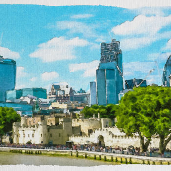 数字艺术 标题为“Tower of London vie…” 由Manueldoliveira, 原创艺术品, 数字油画