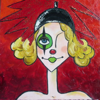 "le clown blond port…" başlıklı Tablo Manuèle Lenoir tarafından, Orijinal sanat, Petrol