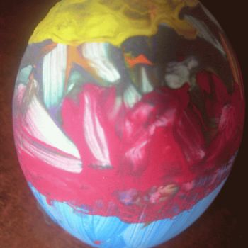 Pintura intitulada "Easter Egg" por Manula Hewamanage, Obras de arte originais