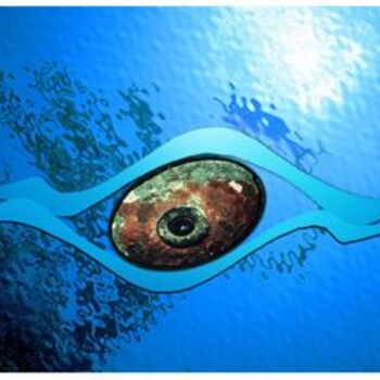Digitale Kunst getiteld "ocean eye" door Manu Singh, Origineel Kunstwerk
