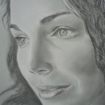 Desenho intitulada "Portrait de Claire…" por Manvale, Obras de arte originais, Outro