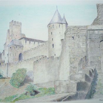 Rysunek zatytułowany „Cité de Carcassonne” autorstwa Manvale, Oryginalna praca, Inny