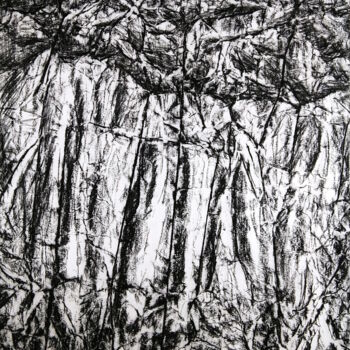 Drawing titled "Precipice" by Michael E. Voss, Original Artwork, Charcoal