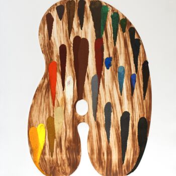 Отпечатки и Гравюры под названием "Wood Palette" - Michael E. Voss, Подлинное произведение искусства, Монотип