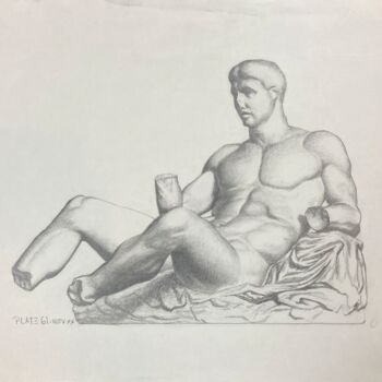 Drawing titled "Theseus - After Bar…" by Michael E. Voss, Original Artwork, Graphite