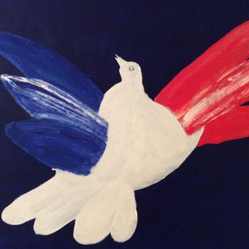 Peinture intitulée "La France en paix" par Many, Œuvre d'art originale, Acrylique