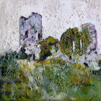 Painting titled "ruine-de-frauenberg…" by Marie-Rose Blattner, Original Artwork