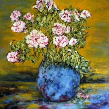 Pintura intitulada "a-fleur-d-horizon-1…" por Marie-Rose Blattner, Obras de arte originais