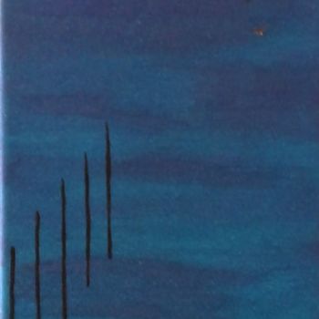Pittura intitolato "pinasse.jpg" da Manyvaloo, Opera d'arte originale, Acrilico