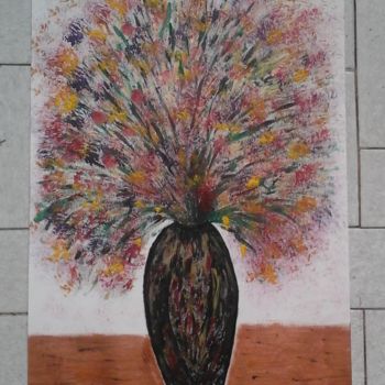 Peinture intitulée "Peinture de pot de…" par Florence Castelli  Flofloyd, Œuvre d'art originale, Gouache