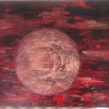 Pintura titulada "Peinture de la lune" por Florence Castelli  Flofloyd, Obra de arte original, Acrílico