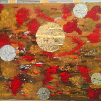 Painting titled "Tableau abstrait de…" by Florence Castelli  Flofloyd, Original Artwork, Acrylic