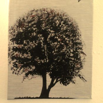 Painting titled "Tableau d un arbre…" by Florence Castelli  Flofloyd, Original Artwork, Acrylic