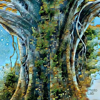 Photography titled "Un tronc d.arbre no…" by Florence Castelli  Flofloyd, Original Artwork
