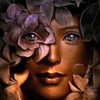 Photography titled "Un portrait fleuri" by Florence Castelli  Flofloyd, Original Artwork