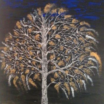 Painting titled "Un tableau d arbre…" by Florence Castelli  Flofloyd, Original Artwork, Acrylic