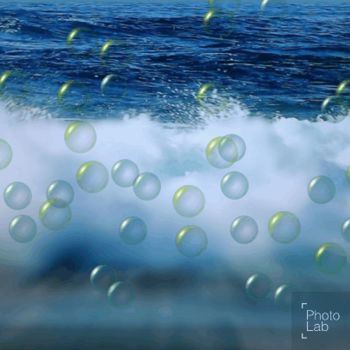 Photographie intitulée "Photo de vague faço…" par Florence Castelli  Flofloyd, Œuvre d'art originale