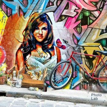 Photographie intitulée "Un mur peint" par Florence Castelli  Flofloyd, Œuvre d'art originale