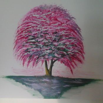 Pittura intitolato "J aime cet arbre" da Florence Castelli  Flofloyd, Opera d'arte originale, Acrilico