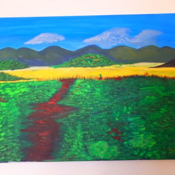 Painting titled "Un nouveau paysage" by Florence Castelli  Flofloyd, Original Artwork, Acrylic