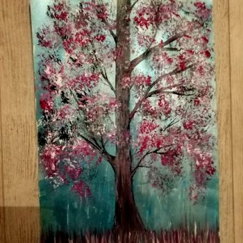 Painting titled "Un arbre de vie" by Florence Castelli  Flofloyd, Original Artwork, Acrylic