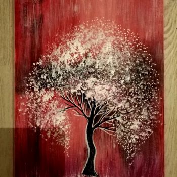 Painting titled "L arbre tout simple…" by Florence Castelli  Flofloyd, Original Artwork, Acrylic
