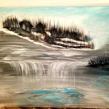 Painting titled "Paysage que j aime…" by Florence Castelli  Flofloyd, Original Artwork, Acrylic