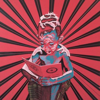 Schilderij getiteld "POP ART MEDITATION" door Maori Overstreet, Origineel Kunstwerk, Inkt
