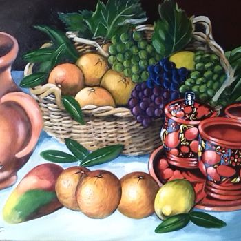 Peinture intitulée "onces en la casa de…" par Maparè, Œuvre d'art originale, Huile
