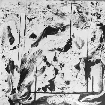 Peinture intitulée "noir et blanc 1" par Marie A. Pelletier, Œuvre d'art originale