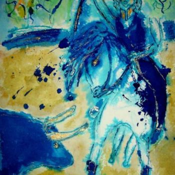 Painting titled " corrida/woman on a…" by Mapie, Original Artwork