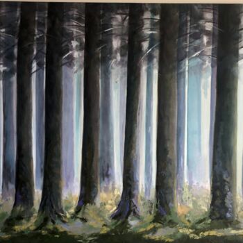 Schilderij getiteld "bosque" door Mapra, Origineel Kunstwerk, Olie