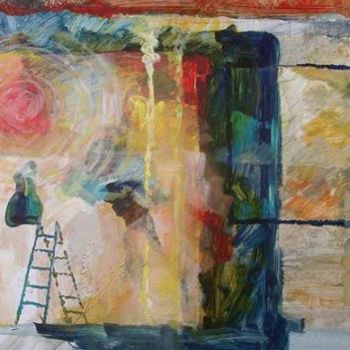 Malerei mit dem Titel "abstract 05" von Maqbool Ahmed, Original-Kunstwerk