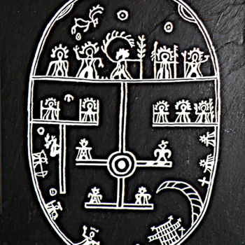 Zeichnungen mit dem Titel "Runes Peuple Sami -…" von André Maquestiau, Original-Kunstwerk, Marker