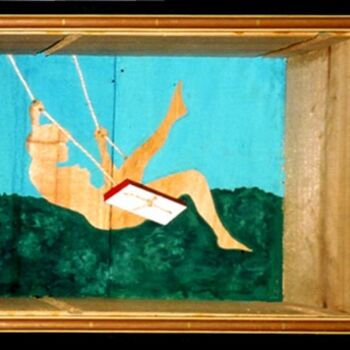 Schilderij getiteld "Pantin cruel" door André Maquestiau, Origineel Kunstwerk
