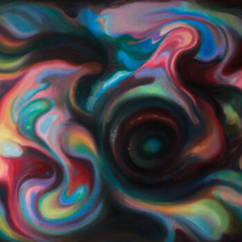 Peinture intitulée "Cosmic vortices." par Mariana Sobkiv, Œuvre d'art originale, Huile