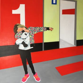 Peinture intitulée ""DAB COMME POGBA#2"" par Mar.S, Œuvre d'art originale, Huile