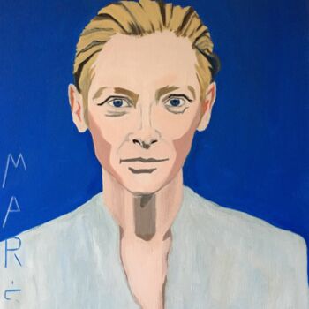 Peinture intitulée ""Tilda SWINTON" ou…" par Mar.S, Œuvre d'art originale, Acrylique