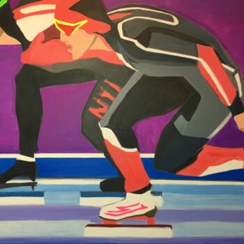 Painting titled "SHORT TRACK JO2018" by Mar.S, Original Artwork, Acrylic