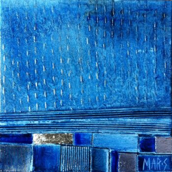 Peinture intitulée "BLUE RAIN AND SEA #1" par Mar.S, Œuvre d'art originale, Autre